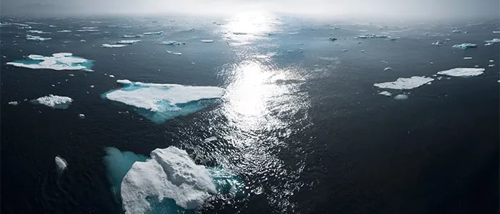 地球温暖化によって南極の氷は溶けています