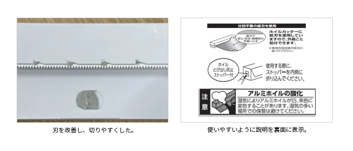 アルミホイルの訴求ポイント