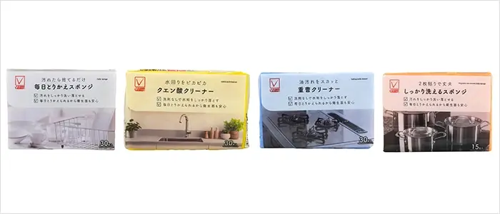Vチェック毎日とりかえスポンジ4種類 Vチェック毎日とりかえスポンジ4種類