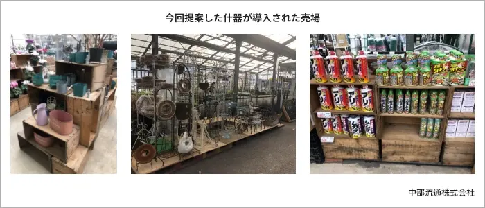 今回提案した什器が導入された売場
