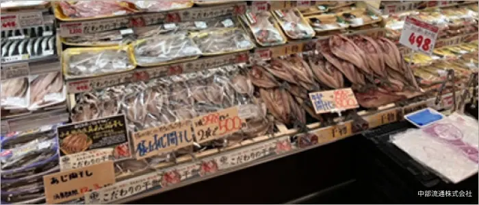 従来の干物売場